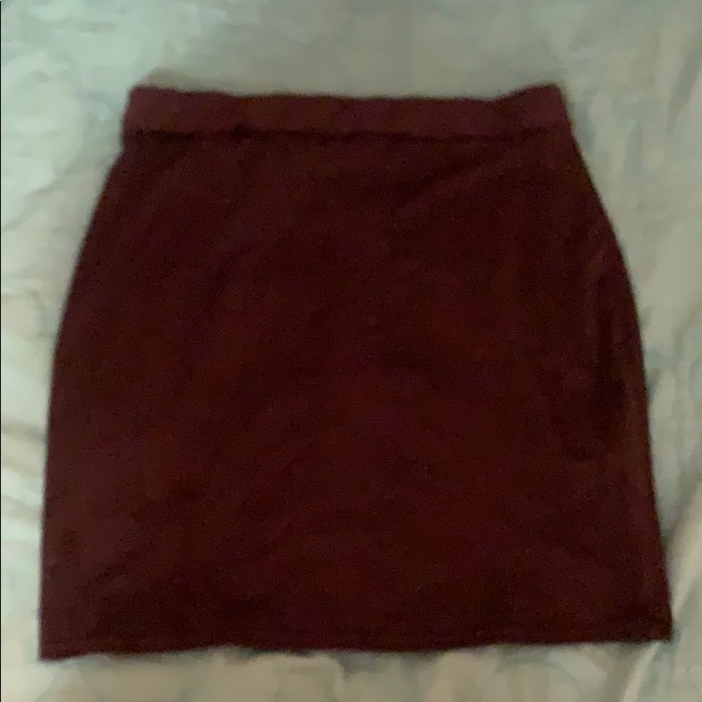 Black suede skirt